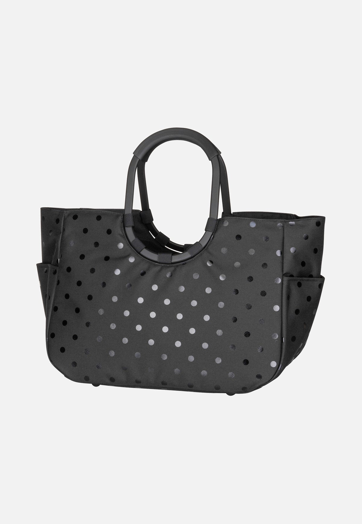 reisenthel Loopshopper L Glossy Dots Black Shopping Basket