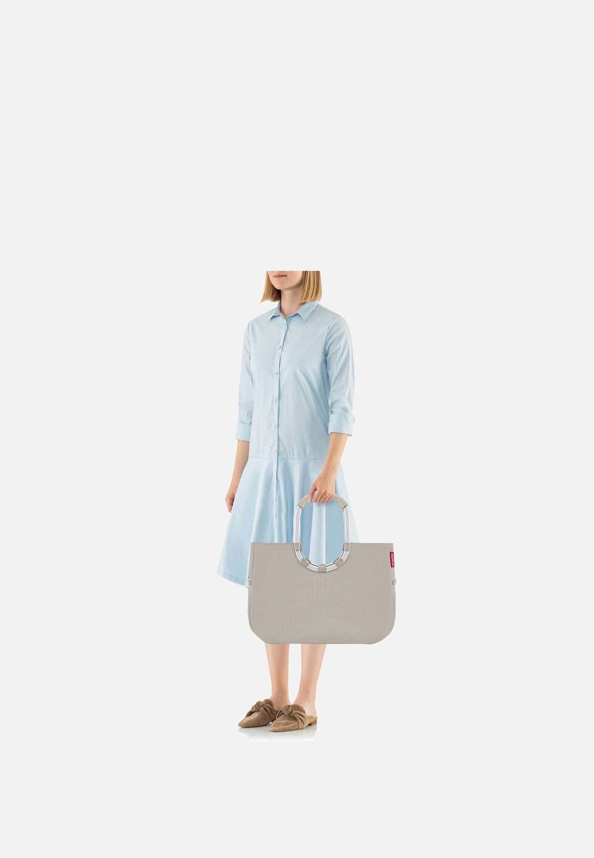 reisenthel Loopshopper L Herringbone Sand Shopping Basket