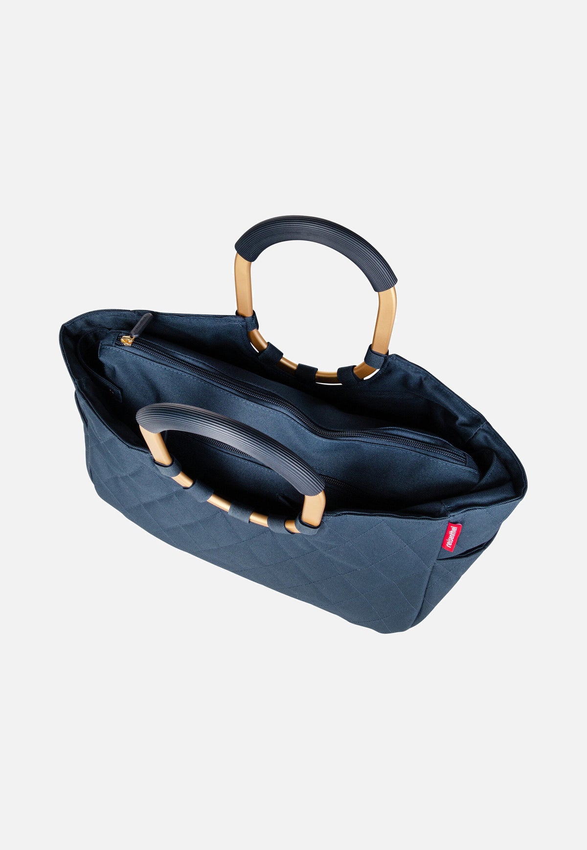 reisenthel Loopshopper M Frame Rhombus Midnight Gold Shopping Basket