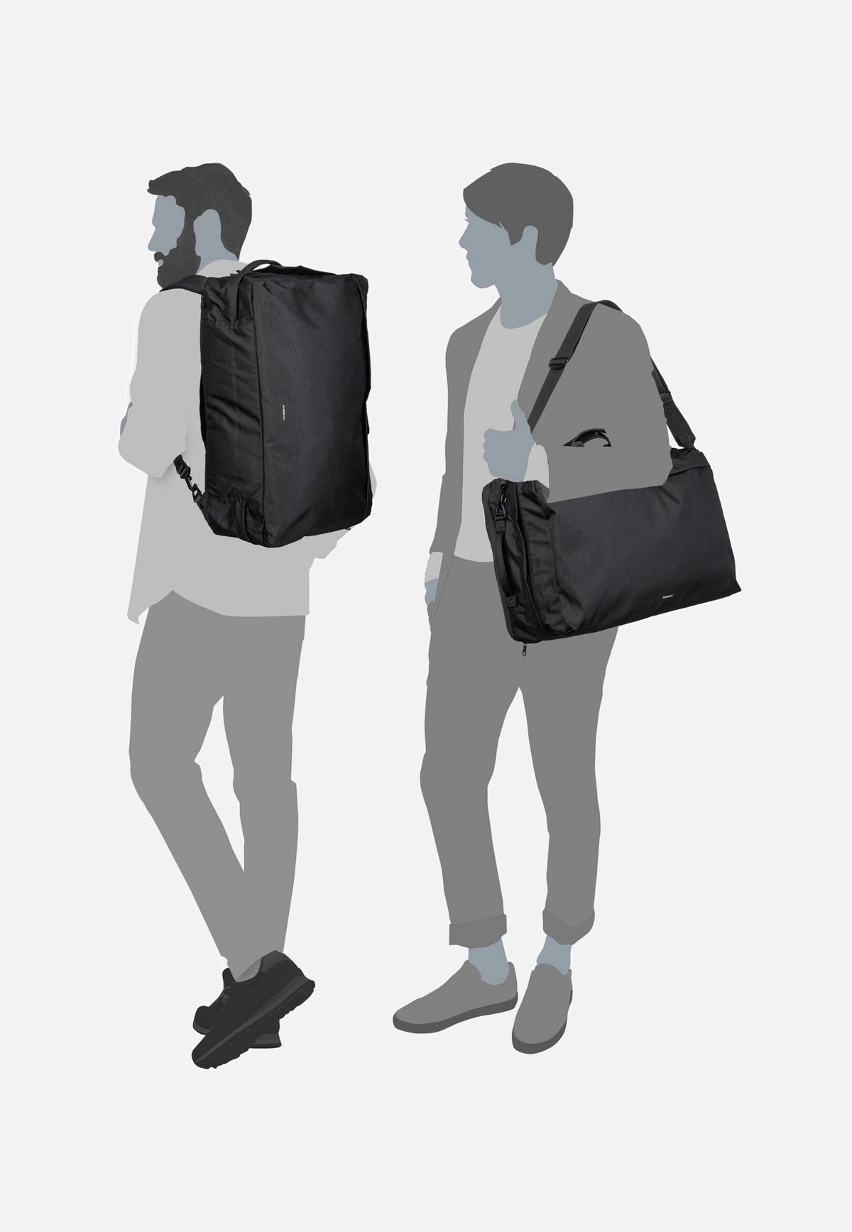 Sandqvist Go 3-Way Bag L Black Backpack