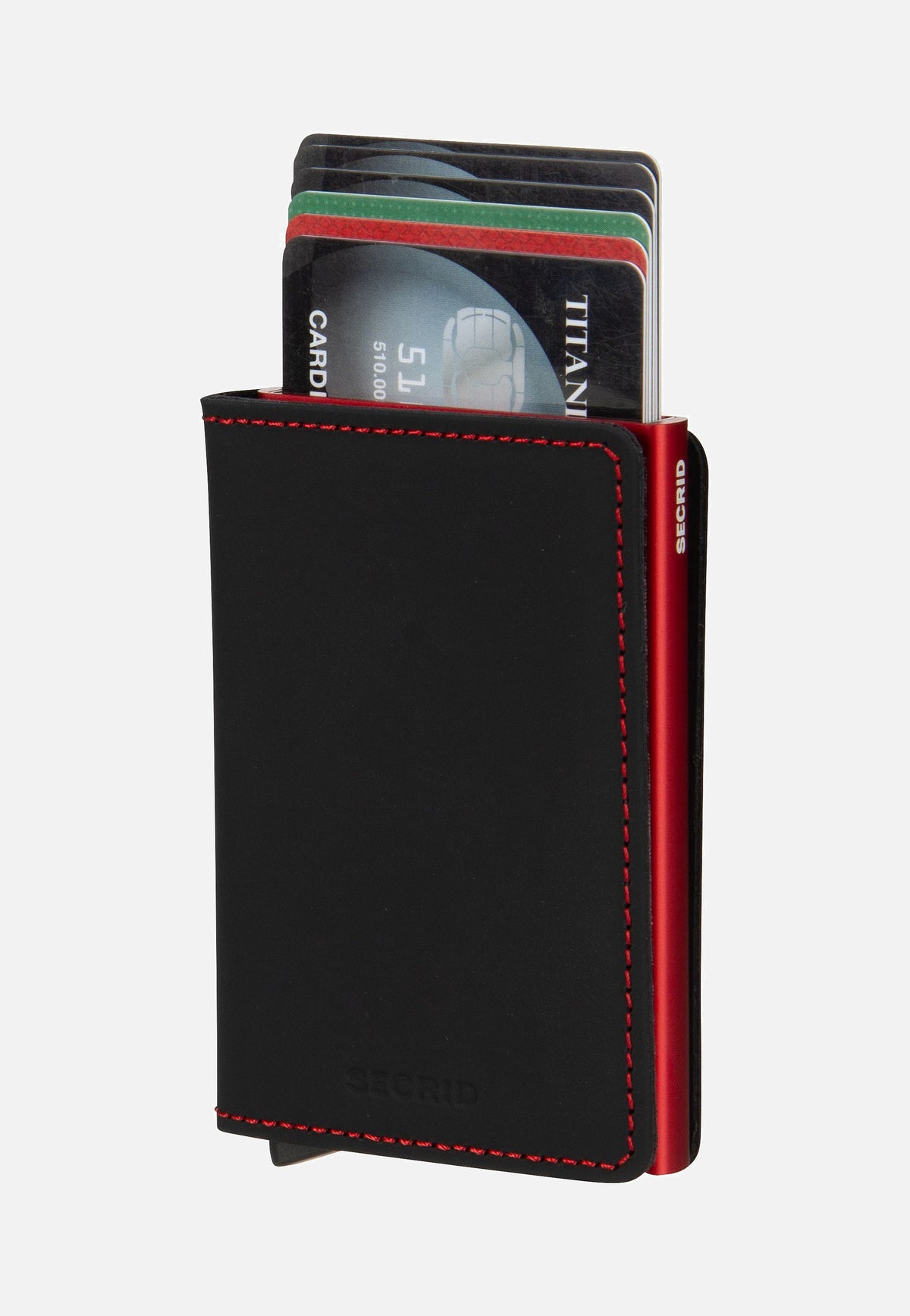 Secrid Slimwallet Matte Black & Red Wallet