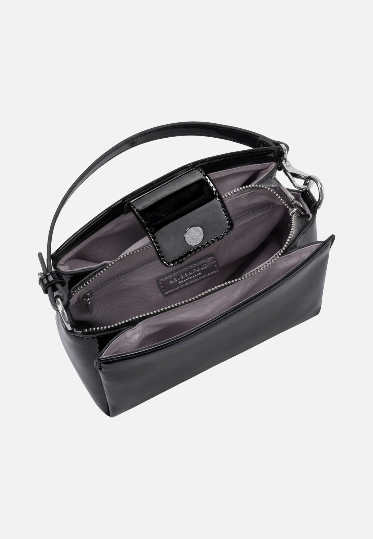 Seidenfelt Mariehamn Patent Black Borsa da sera