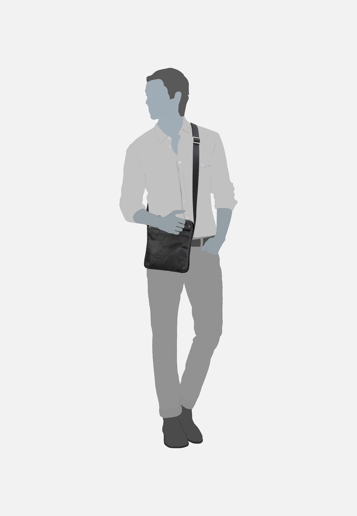 Strellson Brick Lane Marcus XSVZ Black Pouch Bag