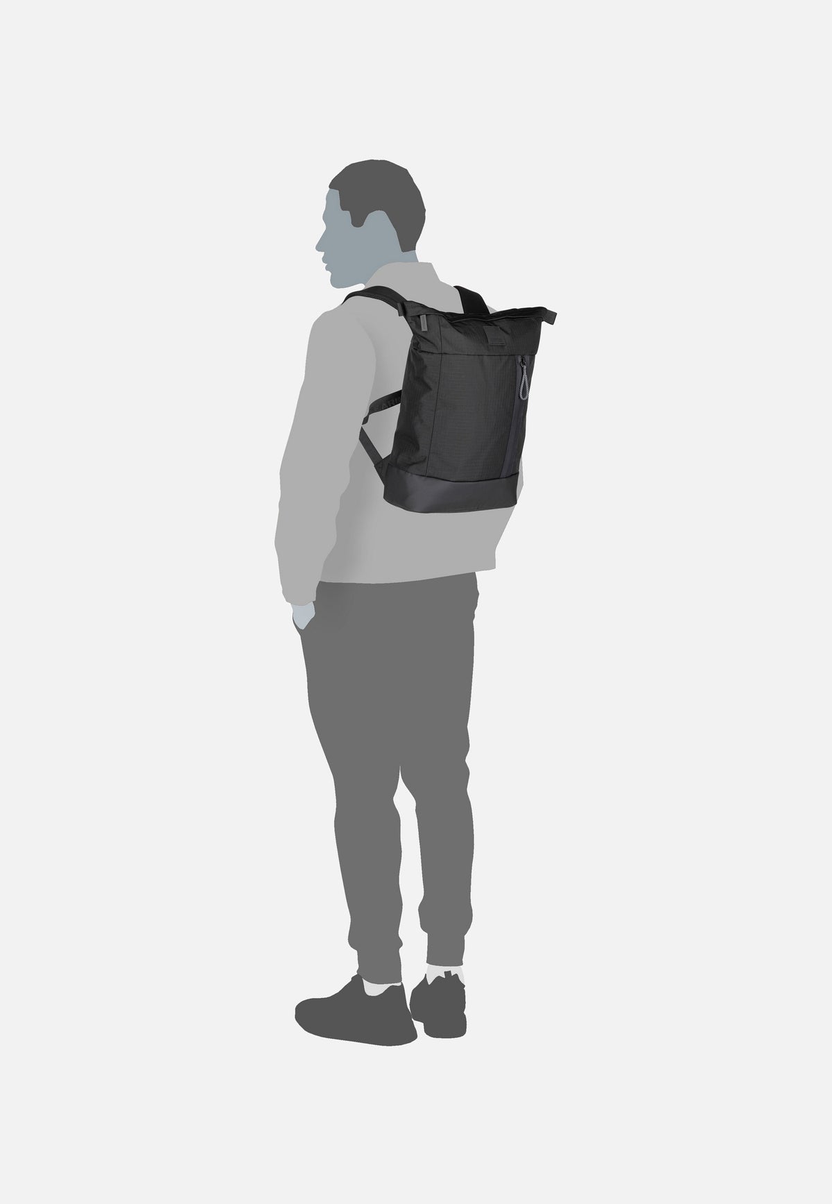 Strellson Northwood RS Eddie SVF Black Rolltop Backpack