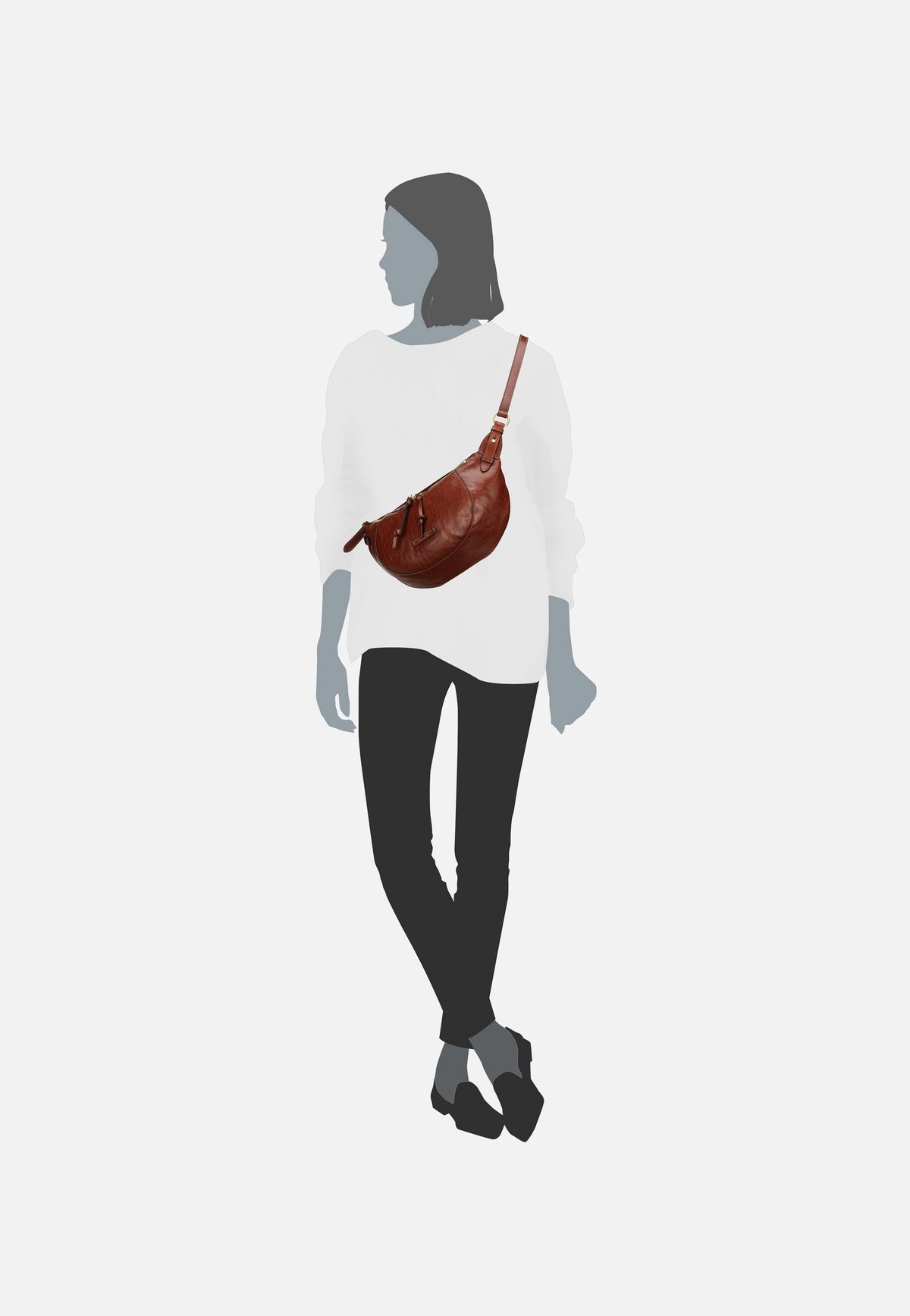 The Bridge Story Donna Bum Bag 4103 Marrone/Oro Draagtas