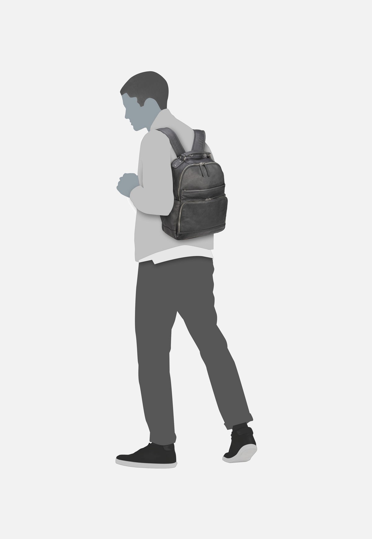 The Chesterfield Brand Austin 0184 Black Backpack