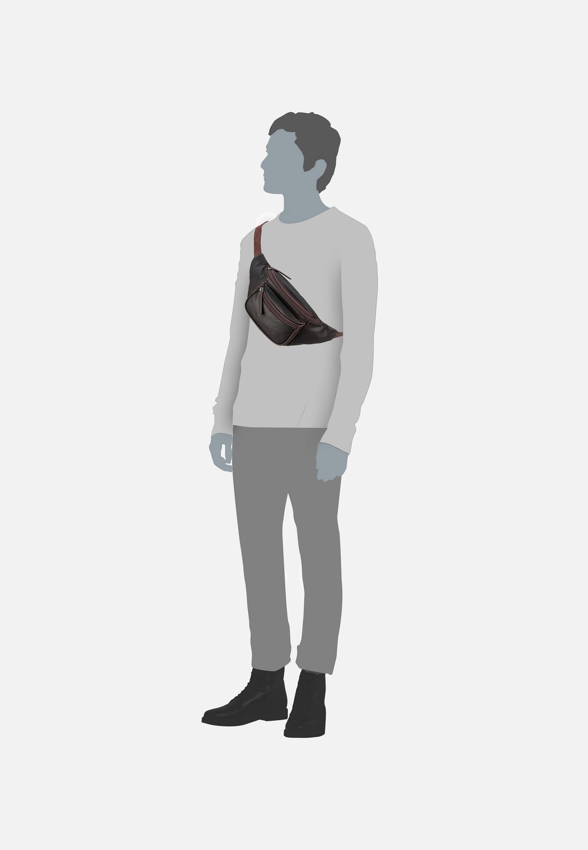 The Chesterfield Brand Jack 0002 Brown Fanny Pack