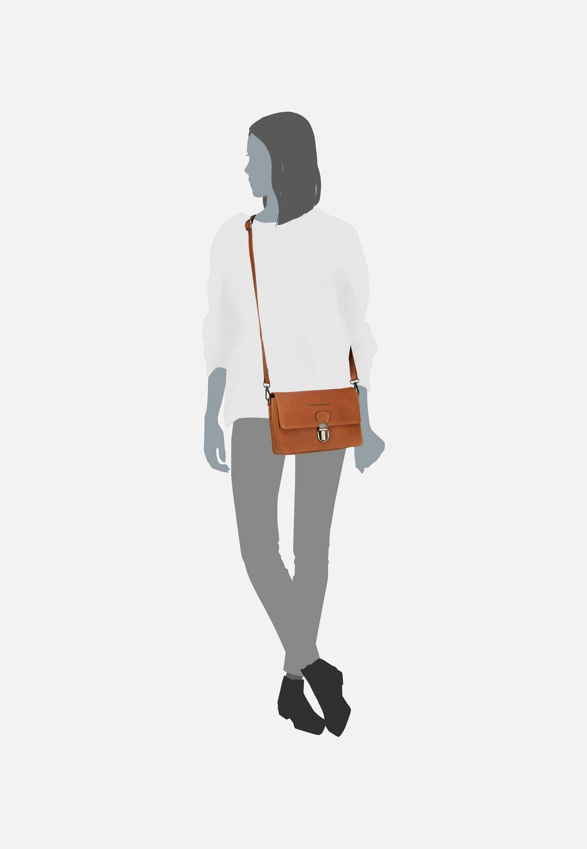 The Chesterfield Brand Lucca 1270 Cognac Crossbody Bag