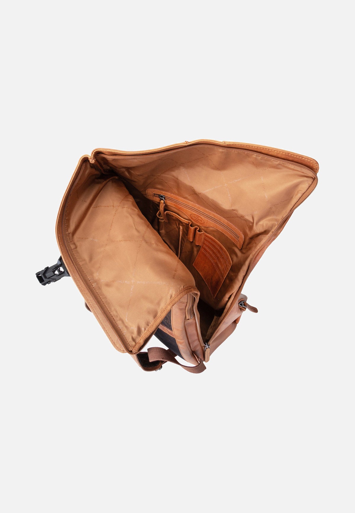 The Chesterfield Brand Savona 0322 Cognac Rolltop Backpack