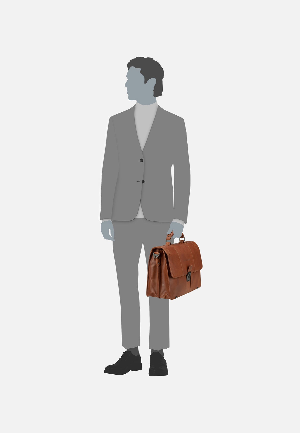 The Chesterfield Brand Stuttgart 1071 Cognac Briefcase