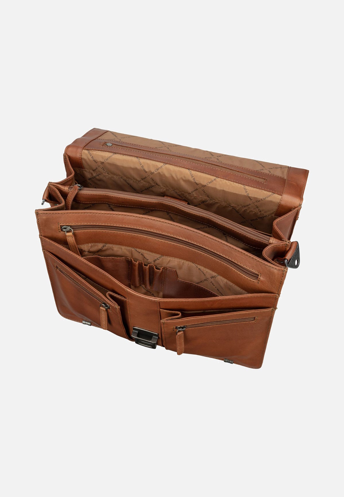 The Chesterfield Brand Stuttgart 1071 Cognac Briefcase