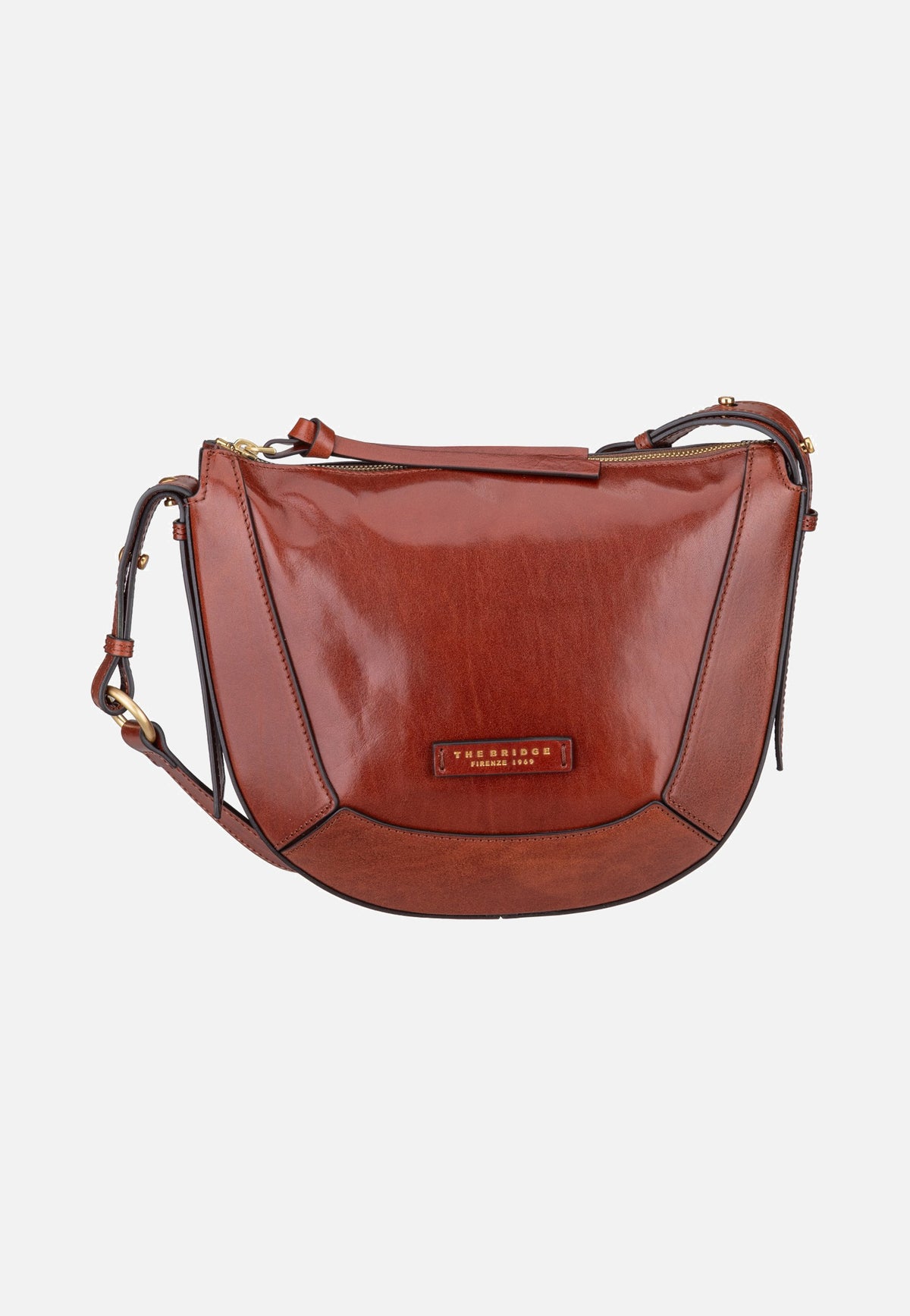 The Bridge Fedora Crossbody Marrone/Oro Borsa a tracolla