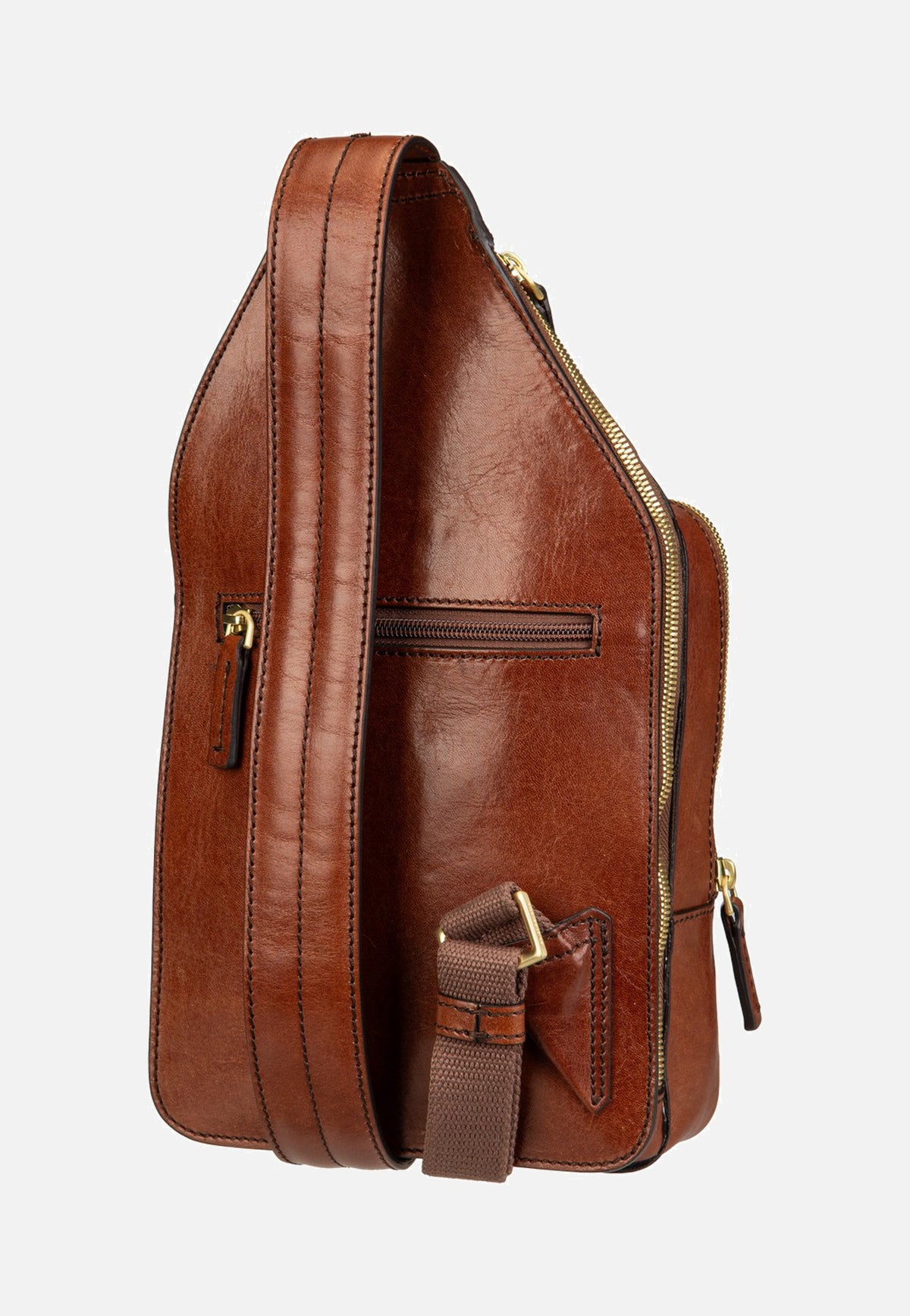The Bridge Story Uomo Sling Pack Marrone/Oro Draagtas