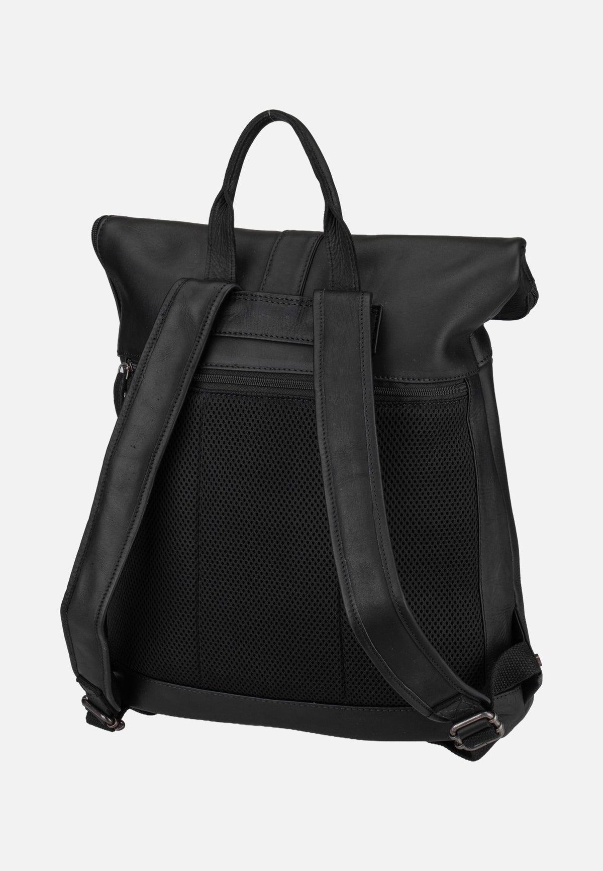 The Chesterfield Brand Larsson 0338 Black Rolltop Backpack