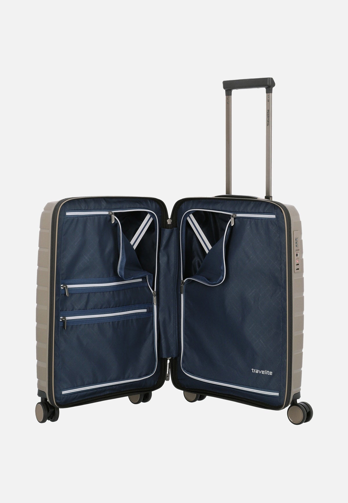 travelite Air Base 4-Rad Trolley S Champagner Maleta
