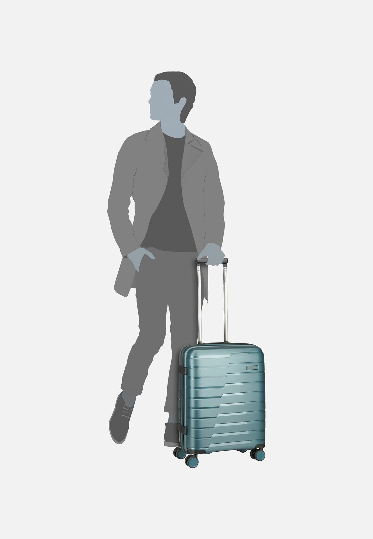 travelite Air Base 4-Rad Trolley S Eisblau Suitcase