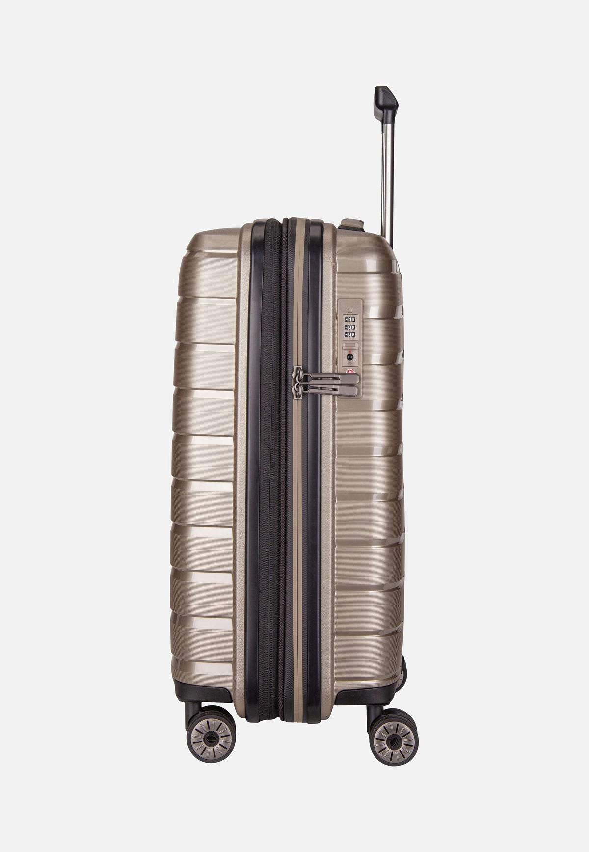 travelite Air Base 4-Rad Trolley S Exp Champagne Suitcase
