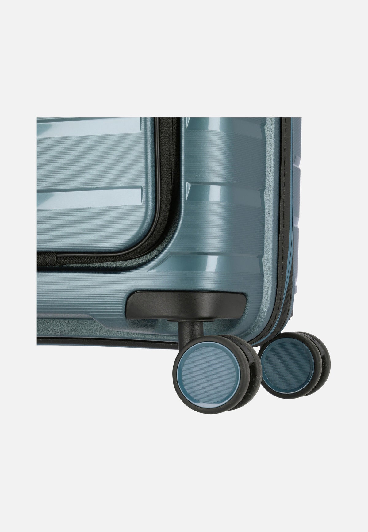 travelite Air Base 4-Rad Trolley S Vortasche Eisblau Maleta