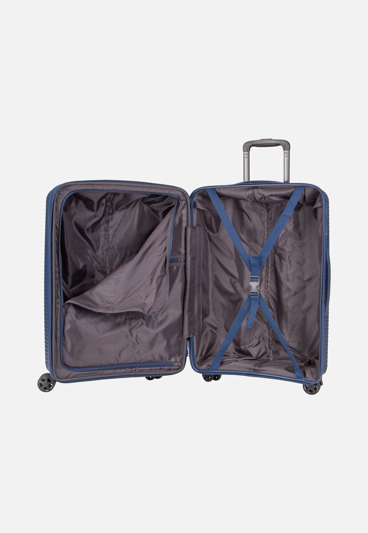 travelite Air Stripe Trolley 4w M exp. Navy Valigia