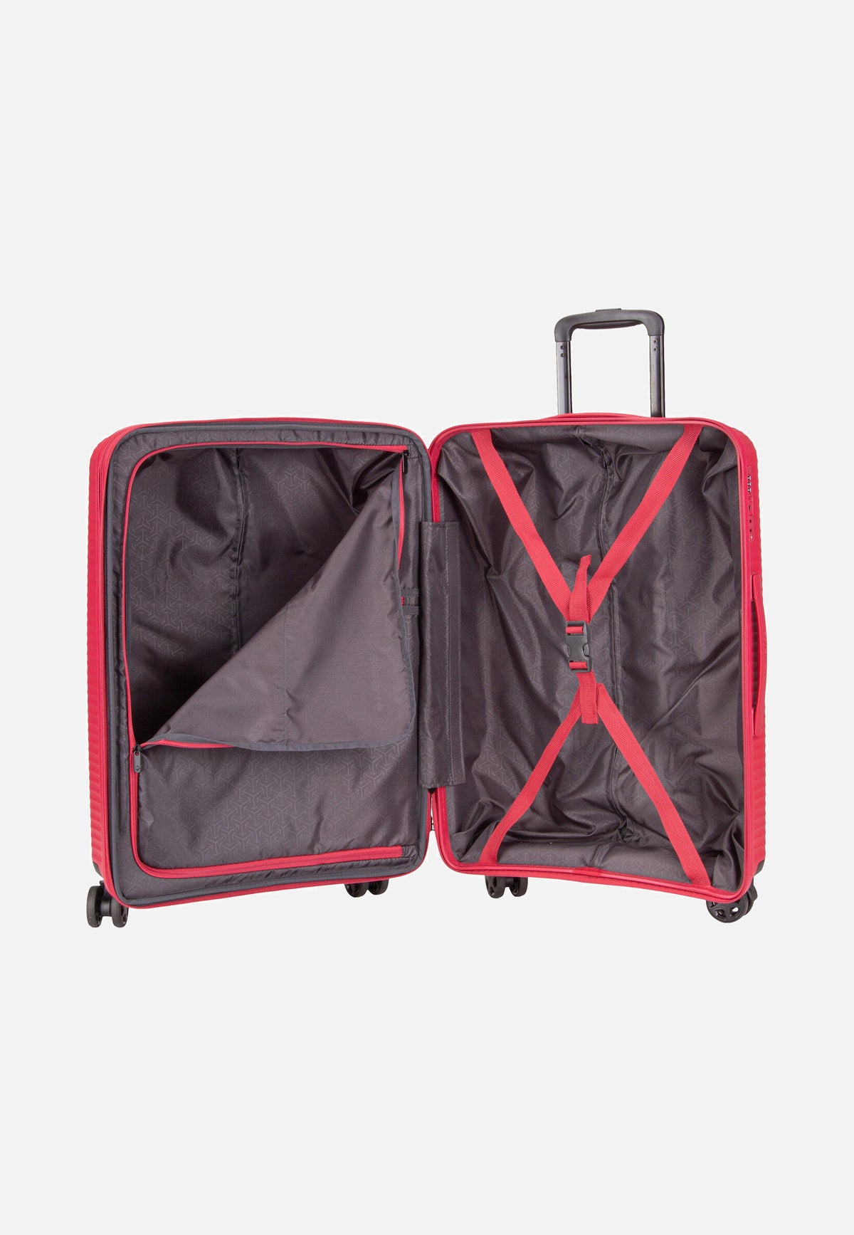 travelite Air Stripe Trolley 4w M exp. Red Maleta