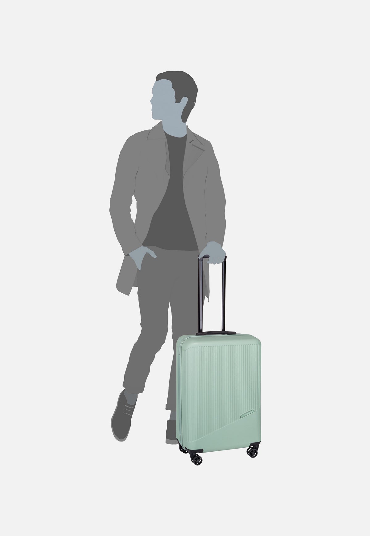 travelite Bali 4w Trolley M Mint Suitcase