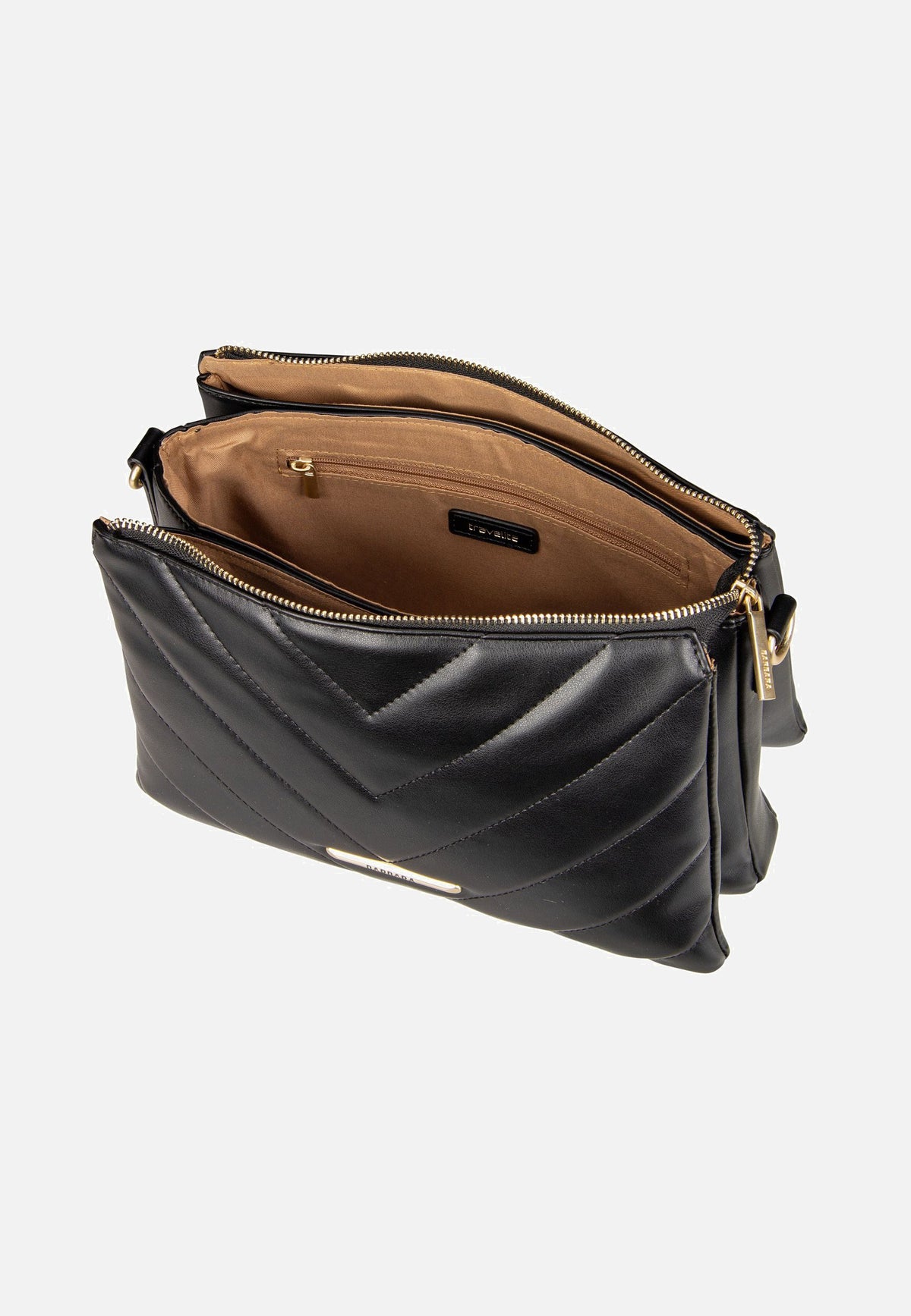 travelite Barbara Cozy CB Trio Schwarz Crossbody Bag