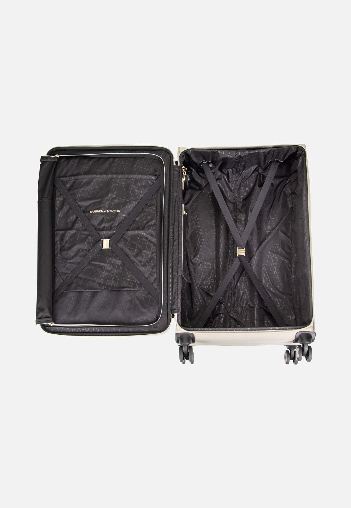 travelite Barbara Stepp 4W Trolley L Satin Nude Suitcase
