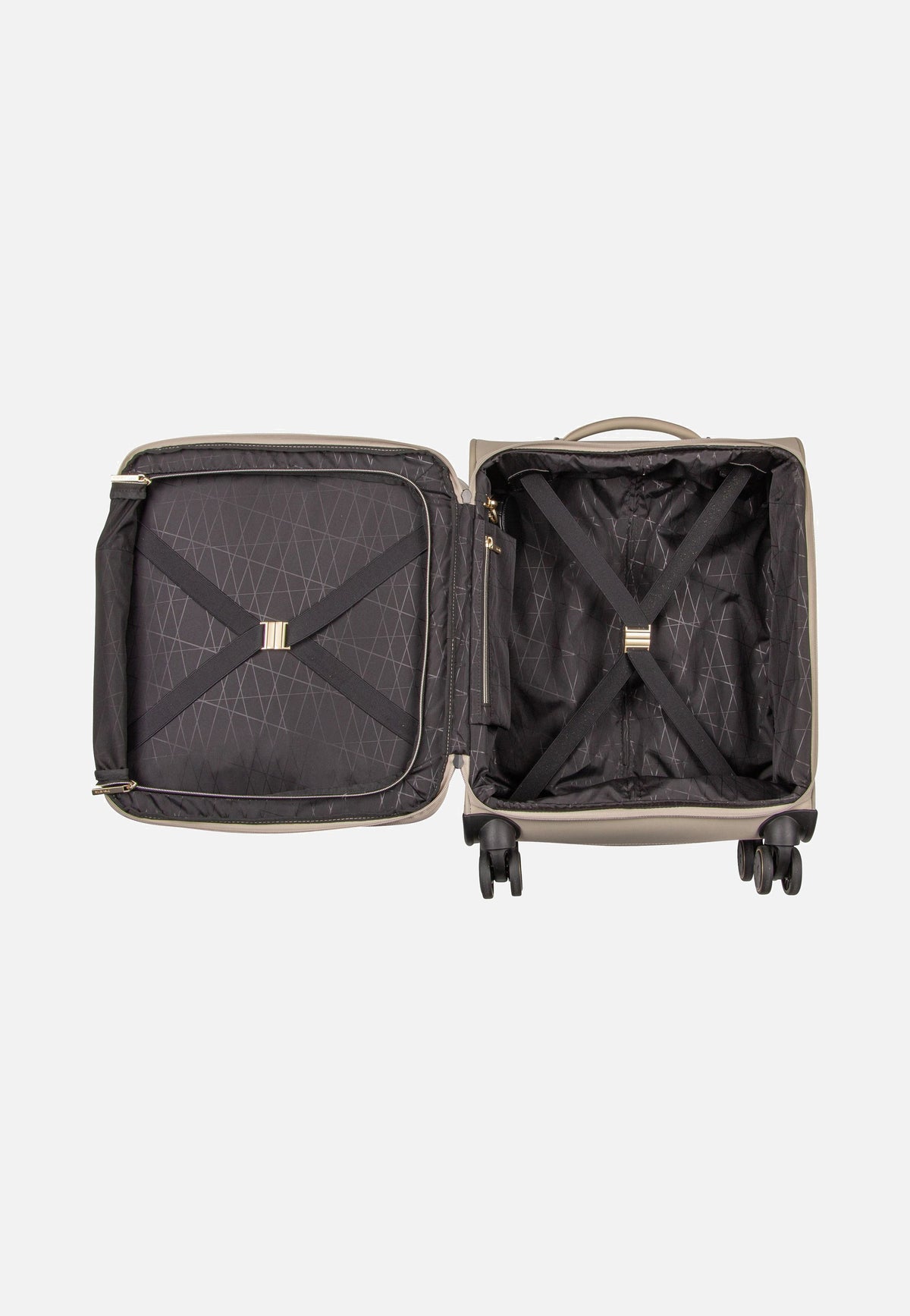 travelite Barbara Stepp 4W Trolley S Exp Satin Nude Suitcase