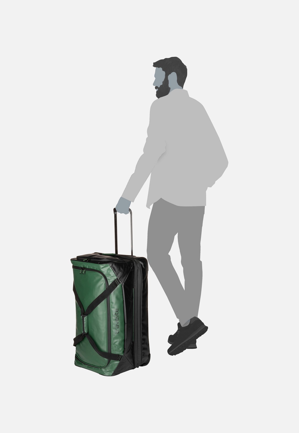 travelite Basics exp Grün Travel Bag with Wheels