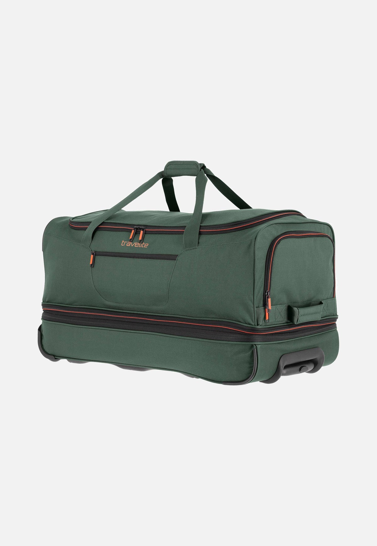 travelite Basics Trolley L Dunkelgrün Travel Bag with Wheels