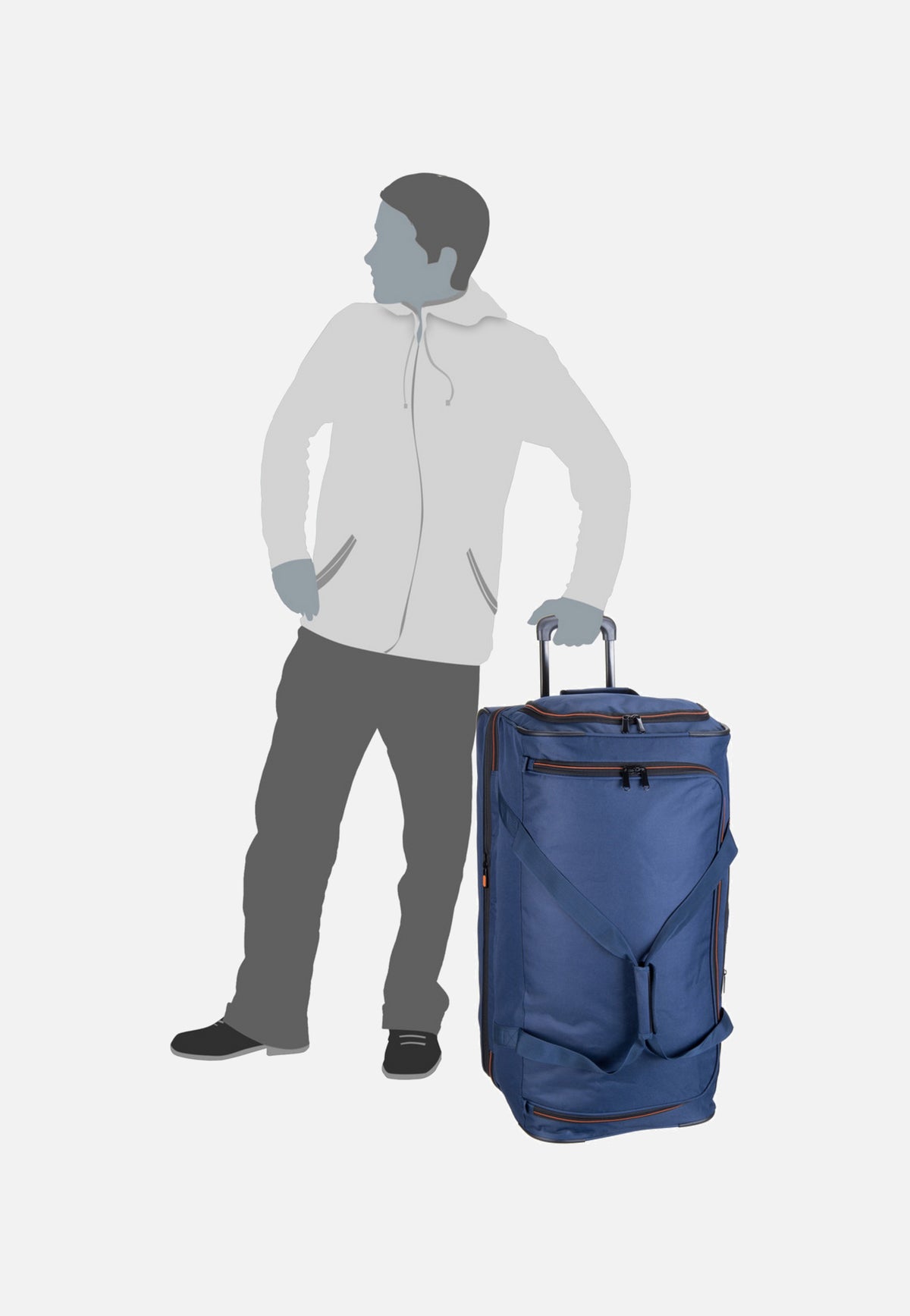 travelite Basics Trolley L Marine Travel Bag with Wheels