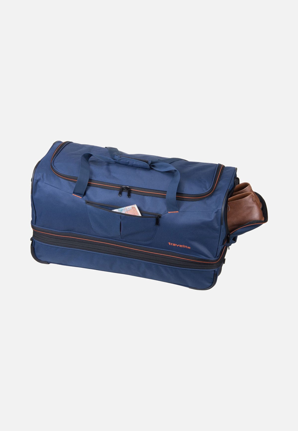 travelite Basics Trolley L Marine Travel Bag with Wheels