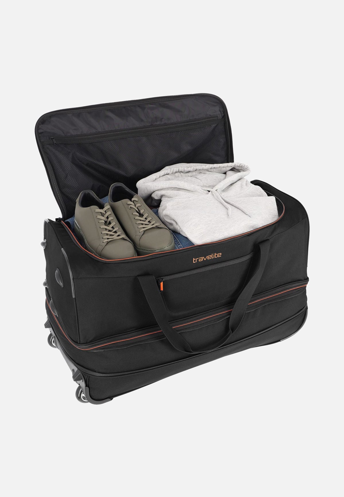 travelite Basics Trolley L Schwarz Borsa da viaggio con ruote