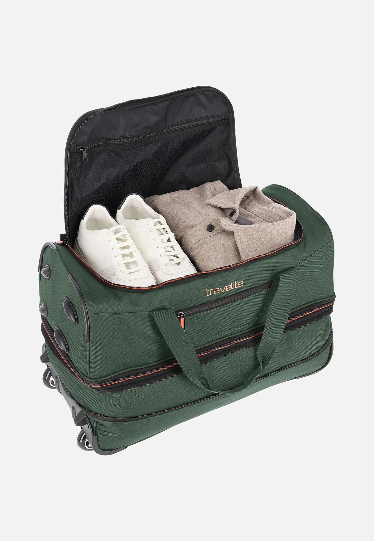 travelite Basics Trolley S Dunkelgrün Borsa da viaggio con ruote