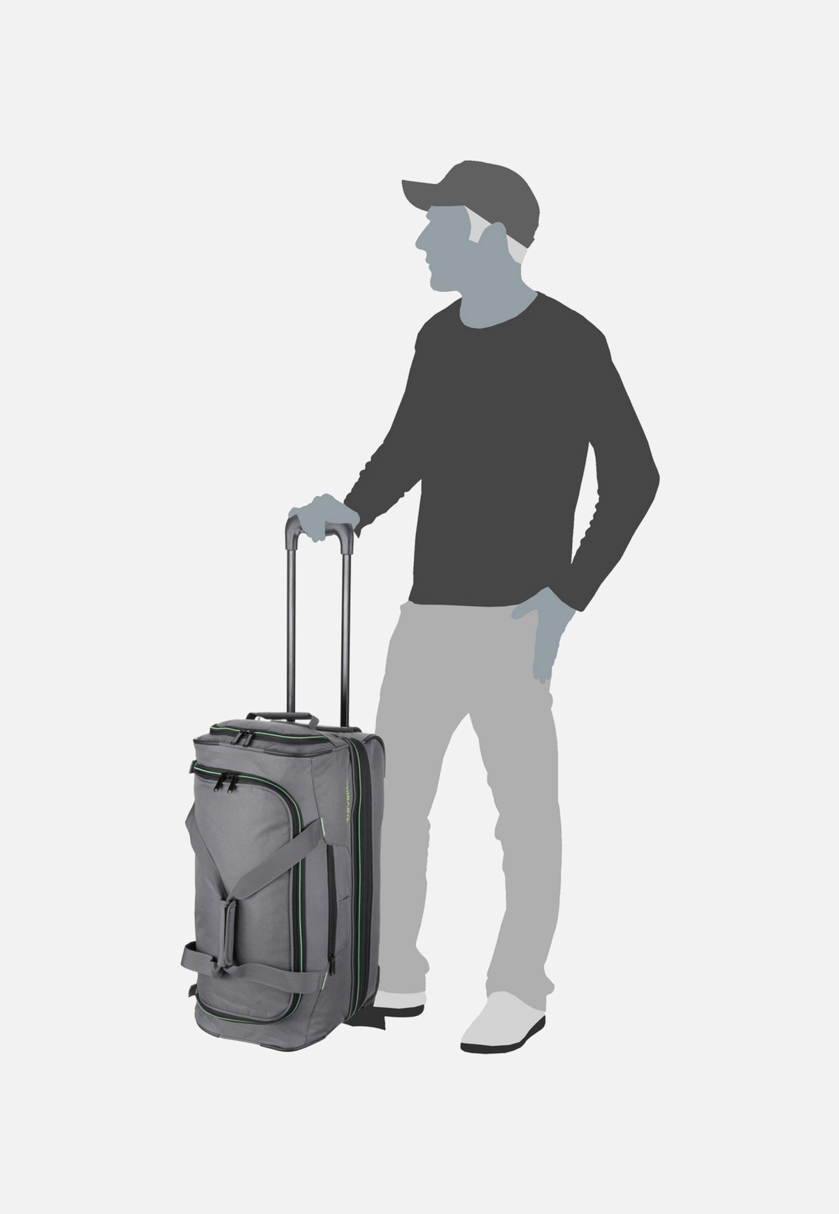 travelite Basics Trolley S Grau Travel Bag with Wheels