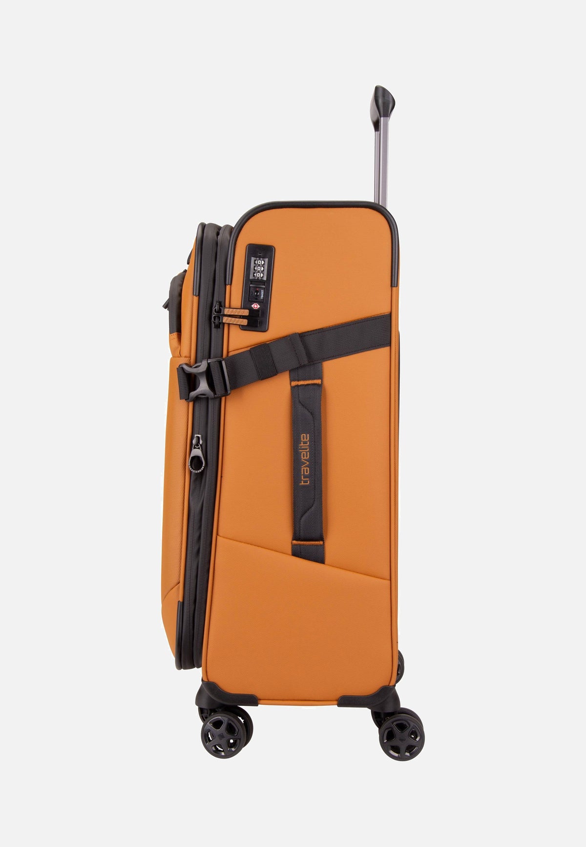 travelite Briize 4W Trolley M Exp Curry Suitcase