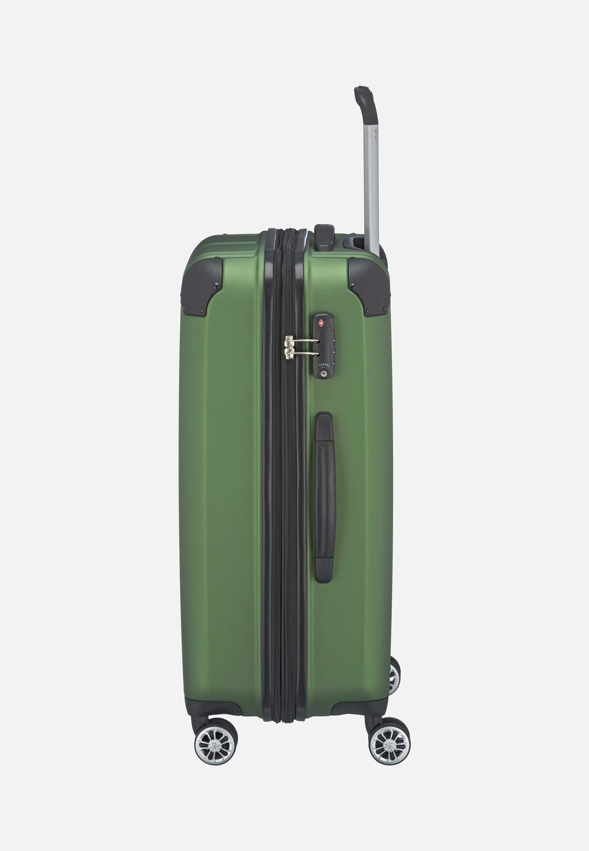 travelite City 4-Rad Trolley M exp Grün Suitcase
