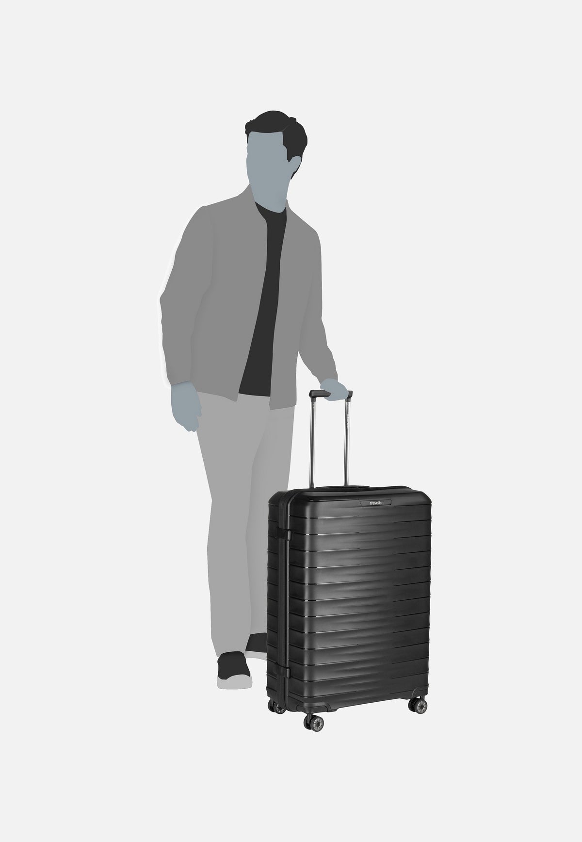 travelite Mooby 4w Trolley L Schwarz Suitcase