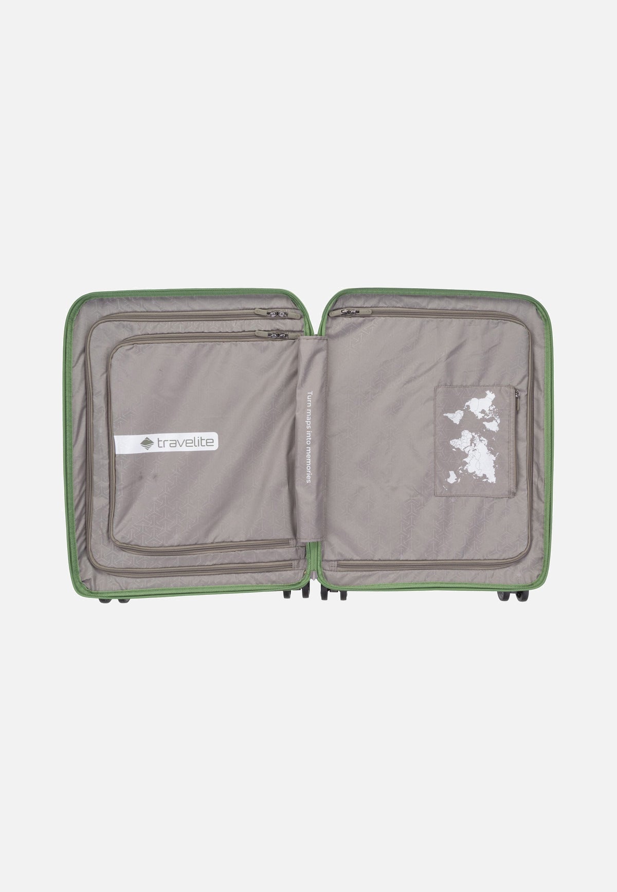 travelite Mooby 4w Trolley S Front Pocket Grün Suitcase