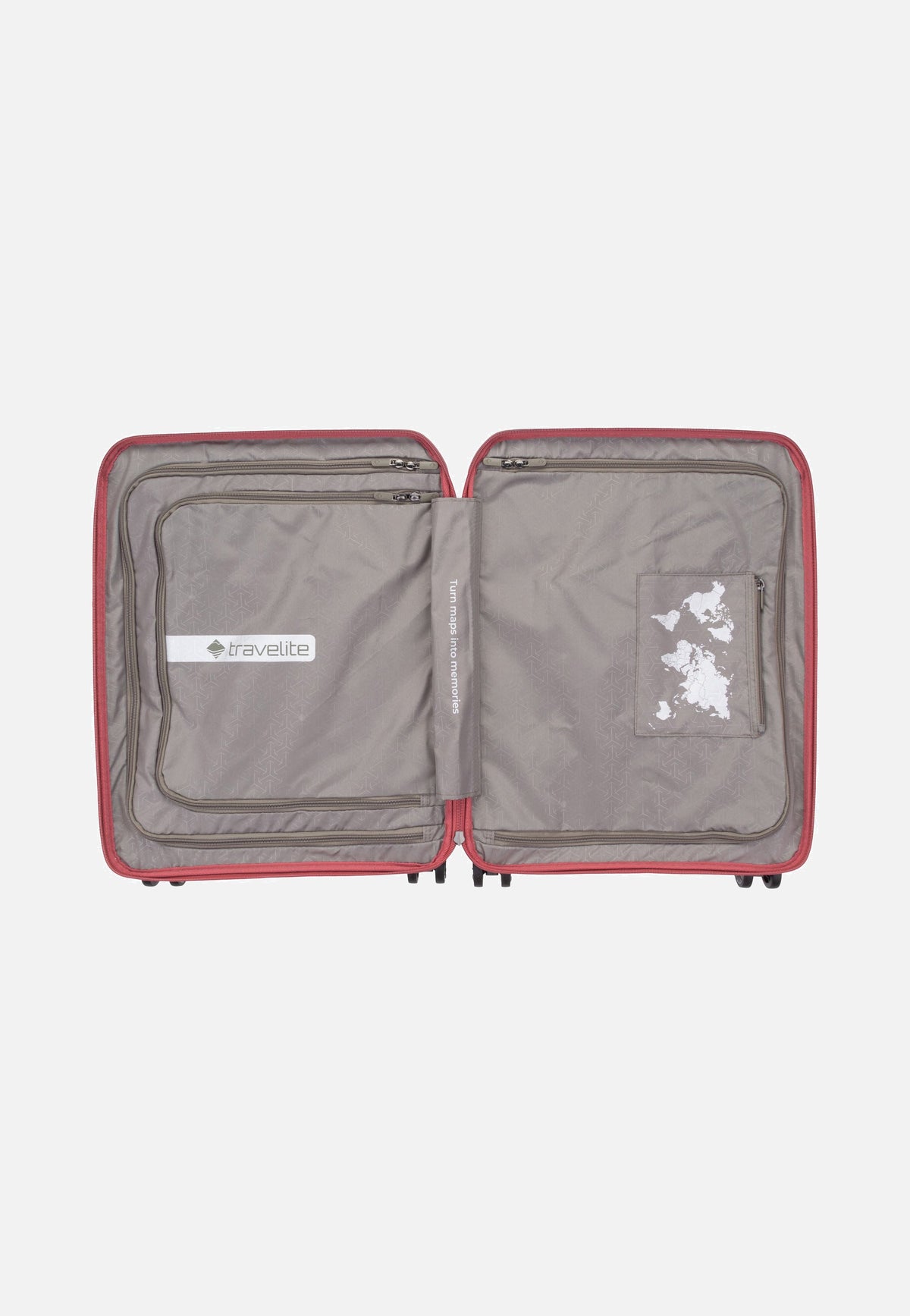 travelite Mooby 4w Trolley S Front Pocket Rot Suitcase