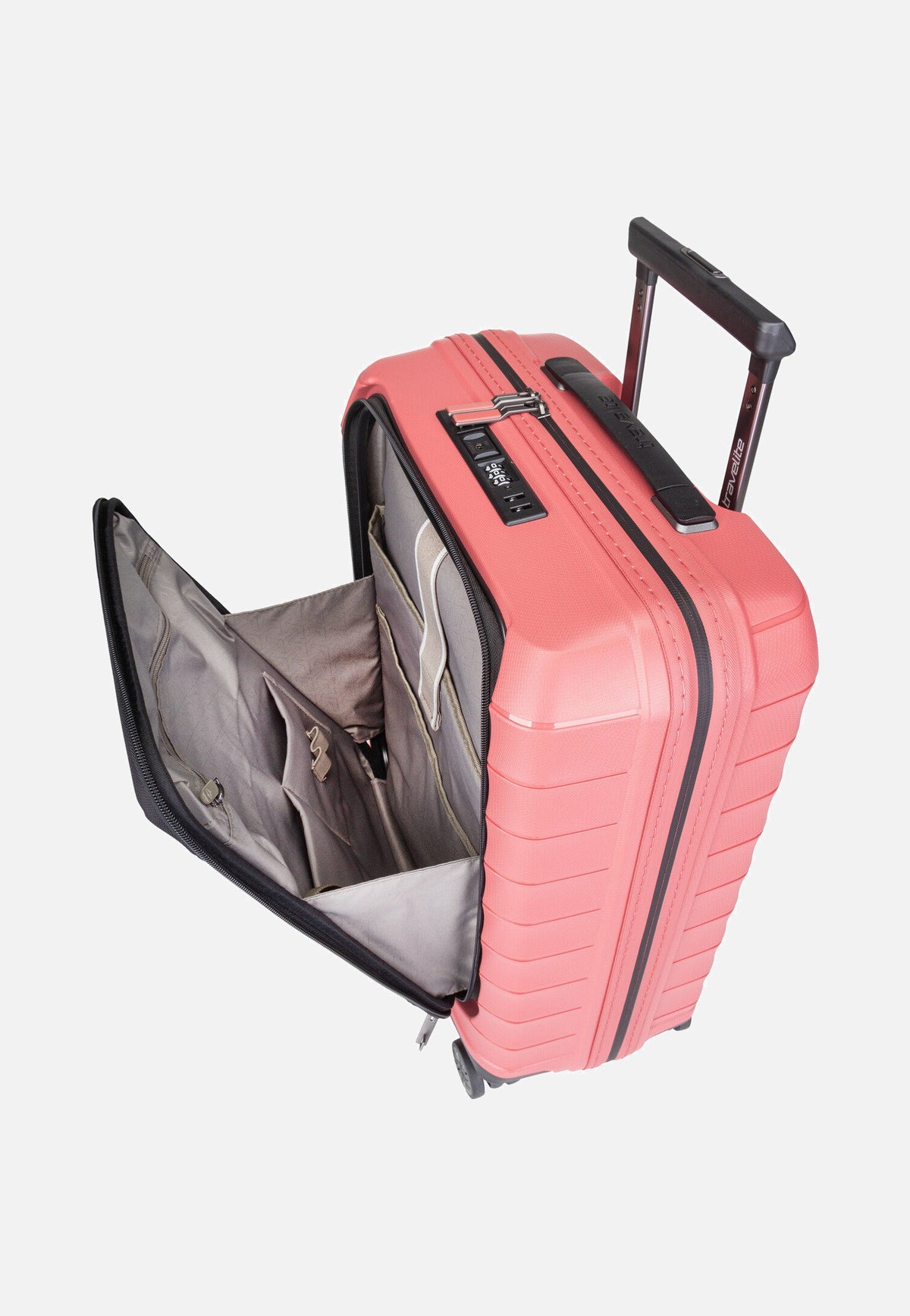travelite Mooby 4w Trolley S Front Pocket Rot Suitcase