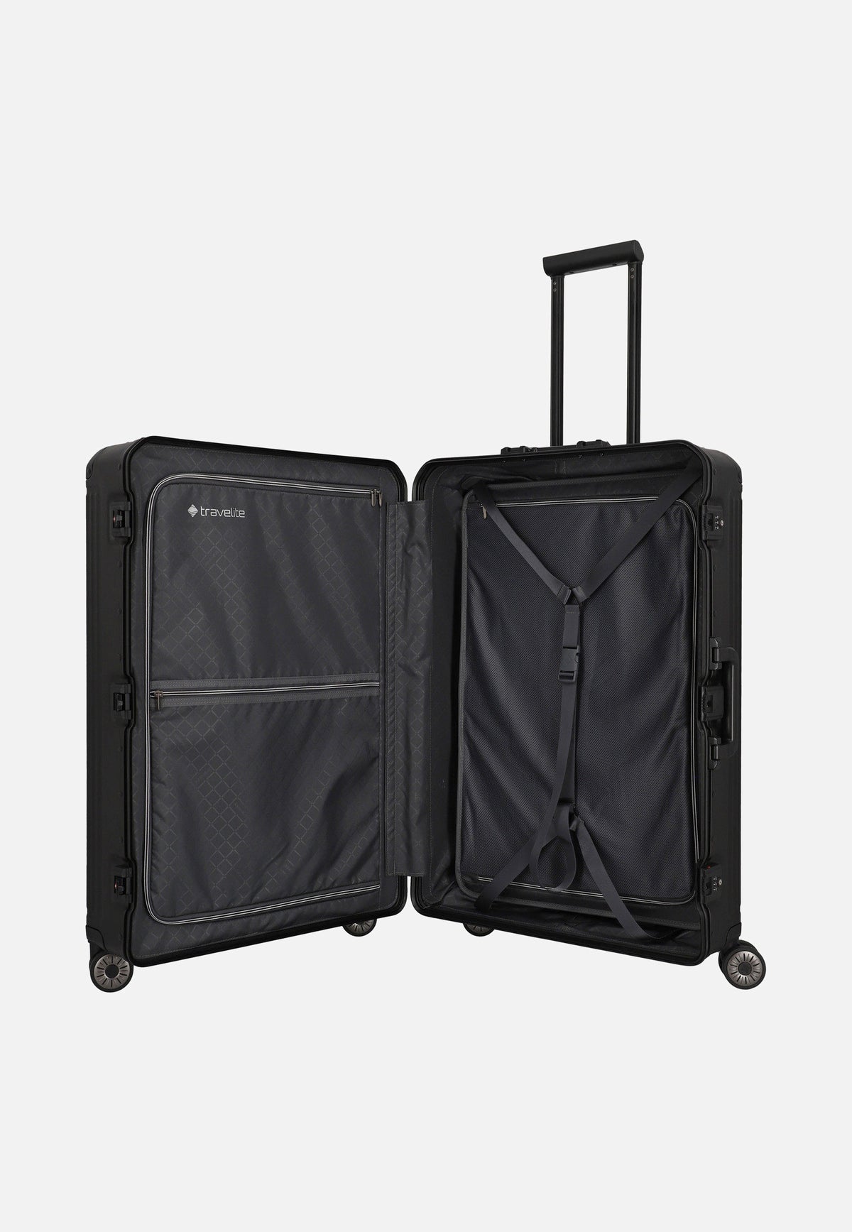 travelite Next 4w Trolley L Schwarz Suitcase