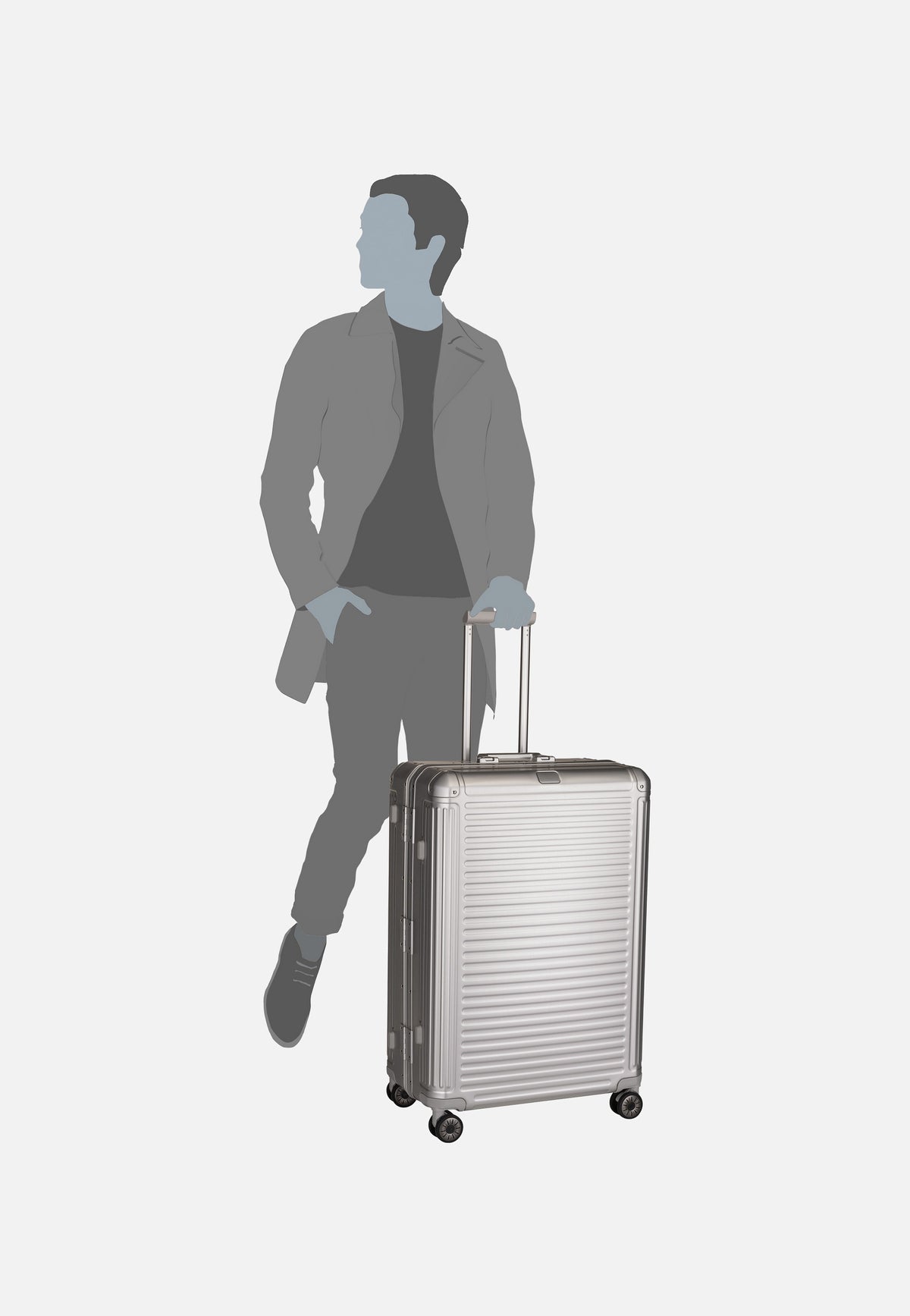 travelite Next 4w Trolley L Silber Suitcase
