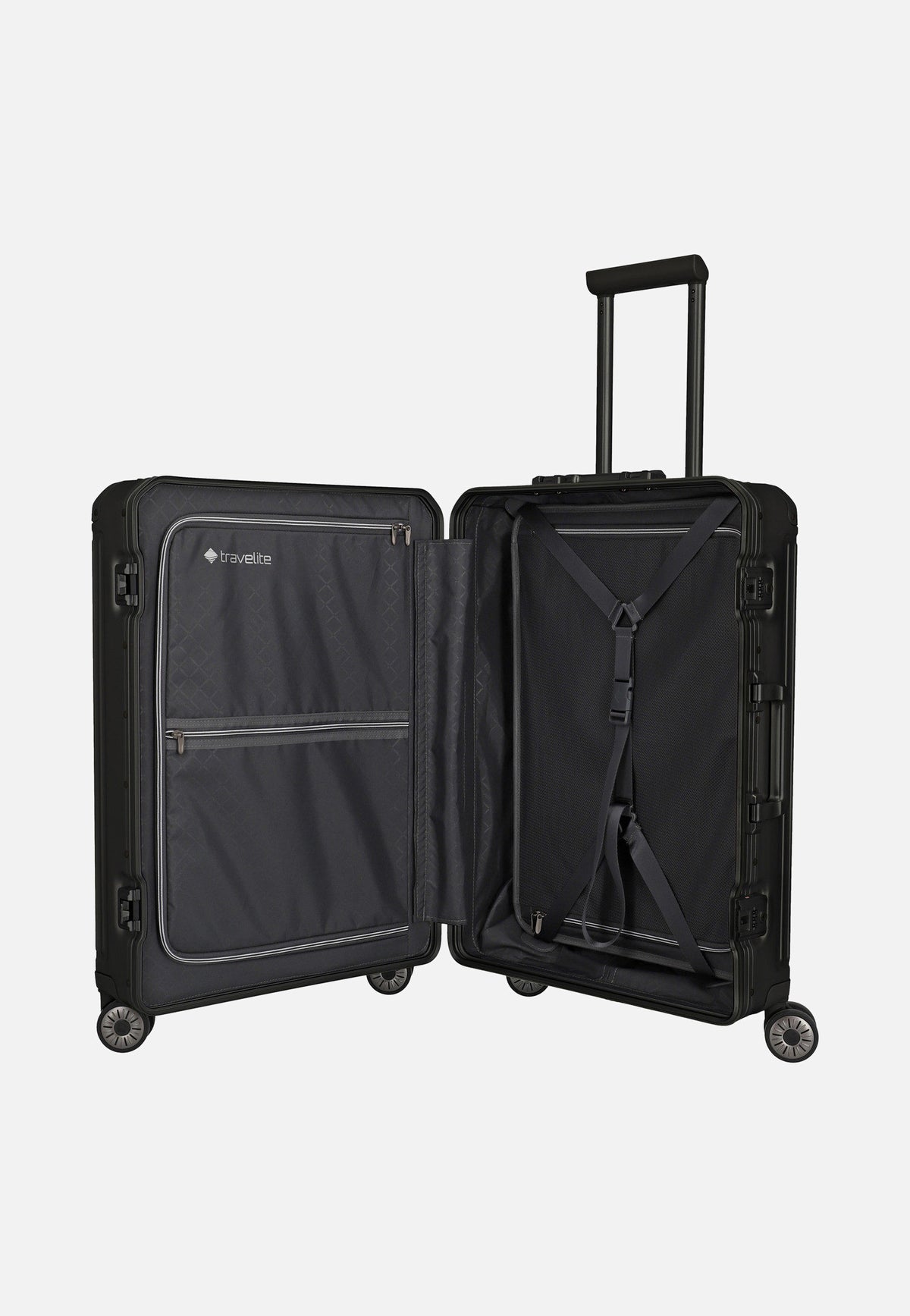 travelite Next 4w Trolley M Schwarz Suitcase