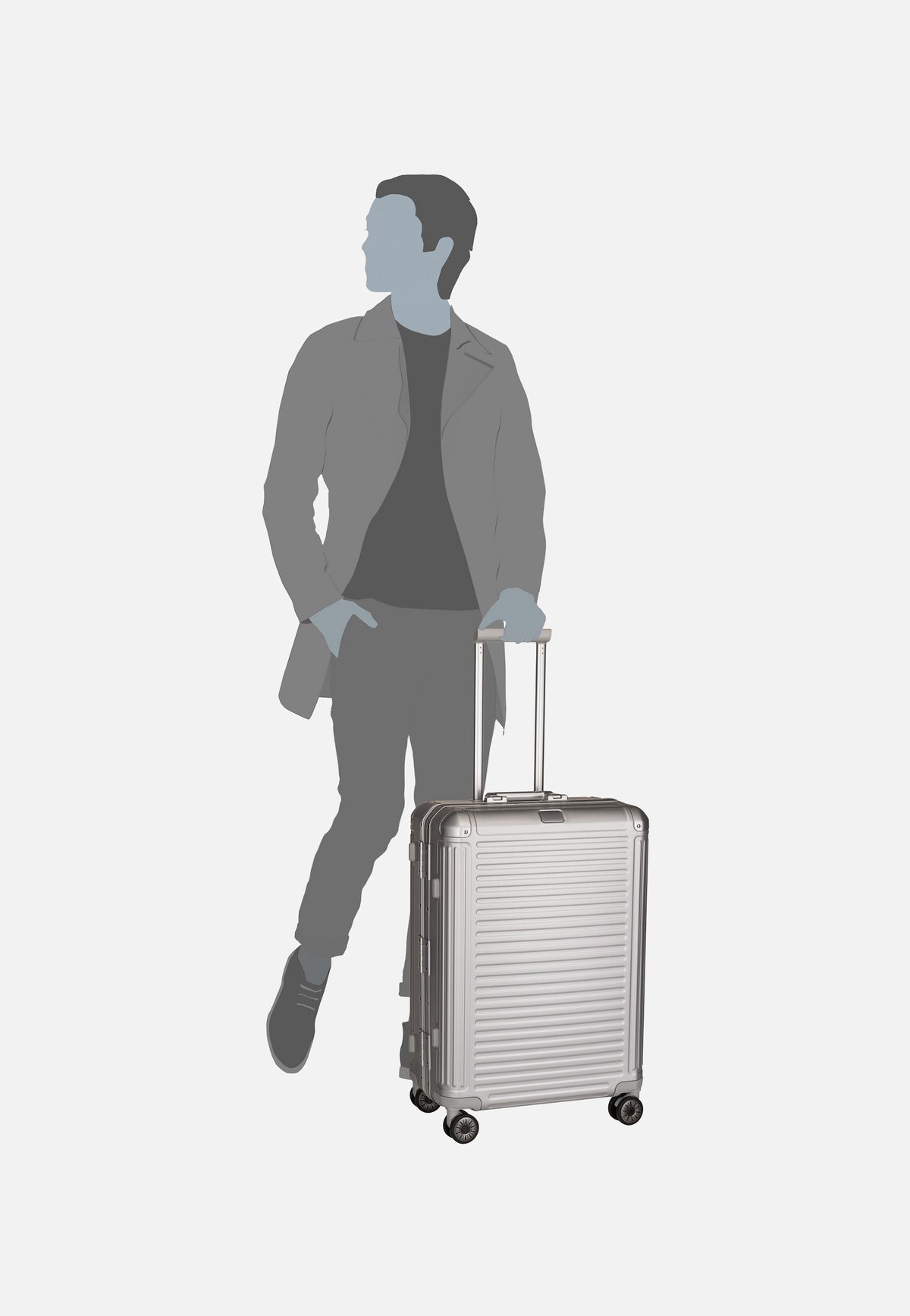 travelite Next 4w Trolley M Silber Maleta