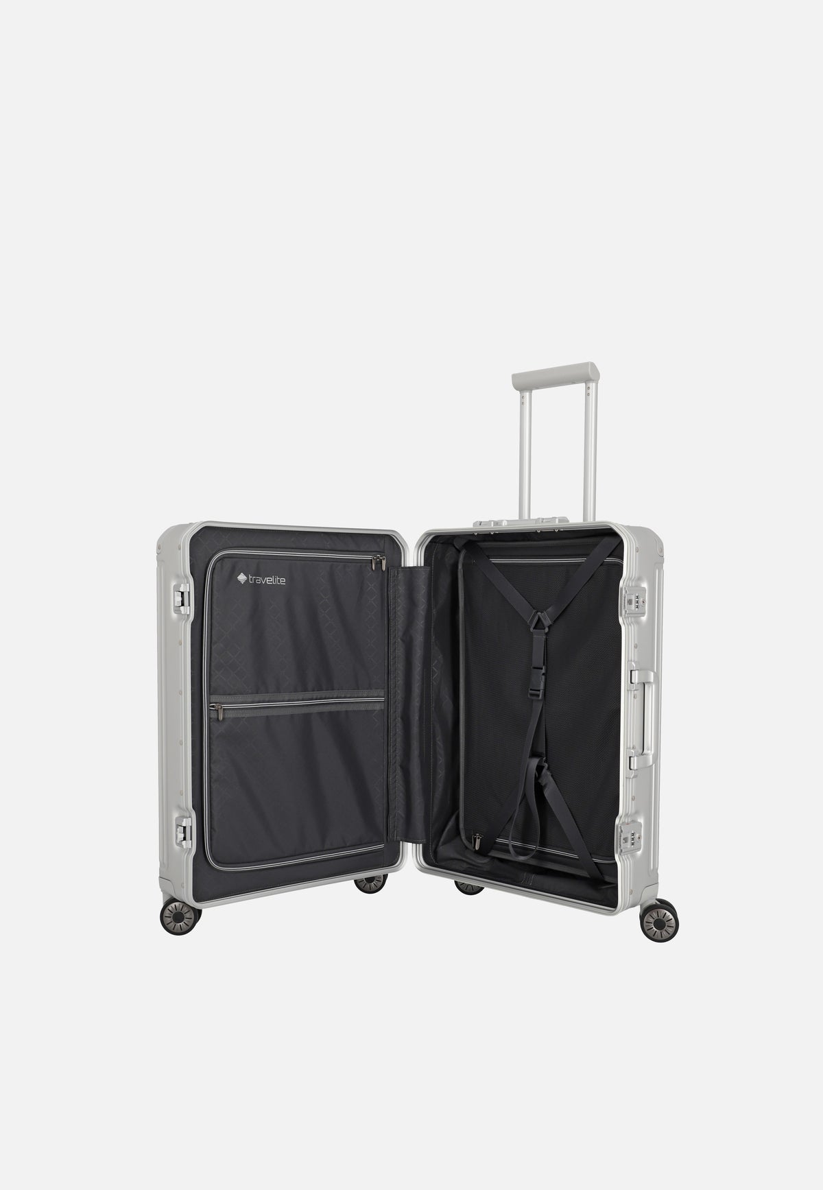 travelite Next 4w Trolley M Silber Maleta