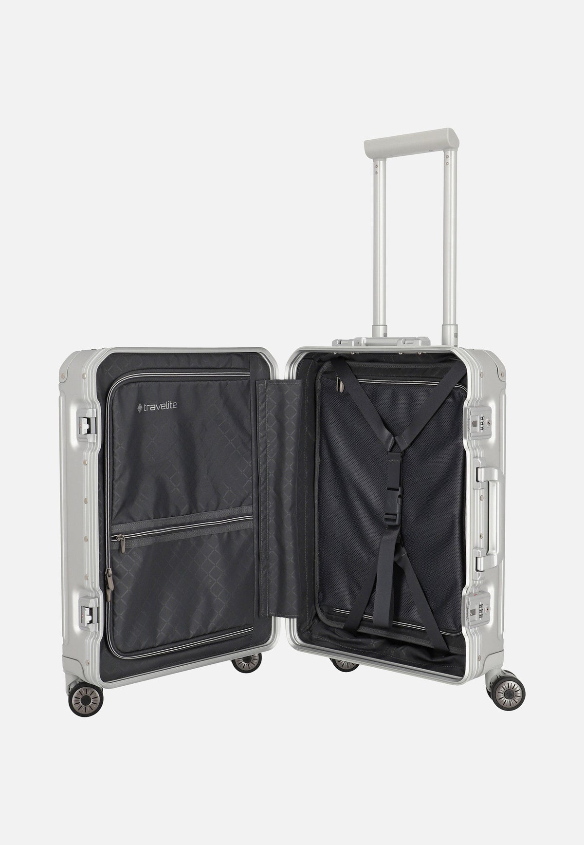 travelite Next 4w Trolley S Silber Suitcase
