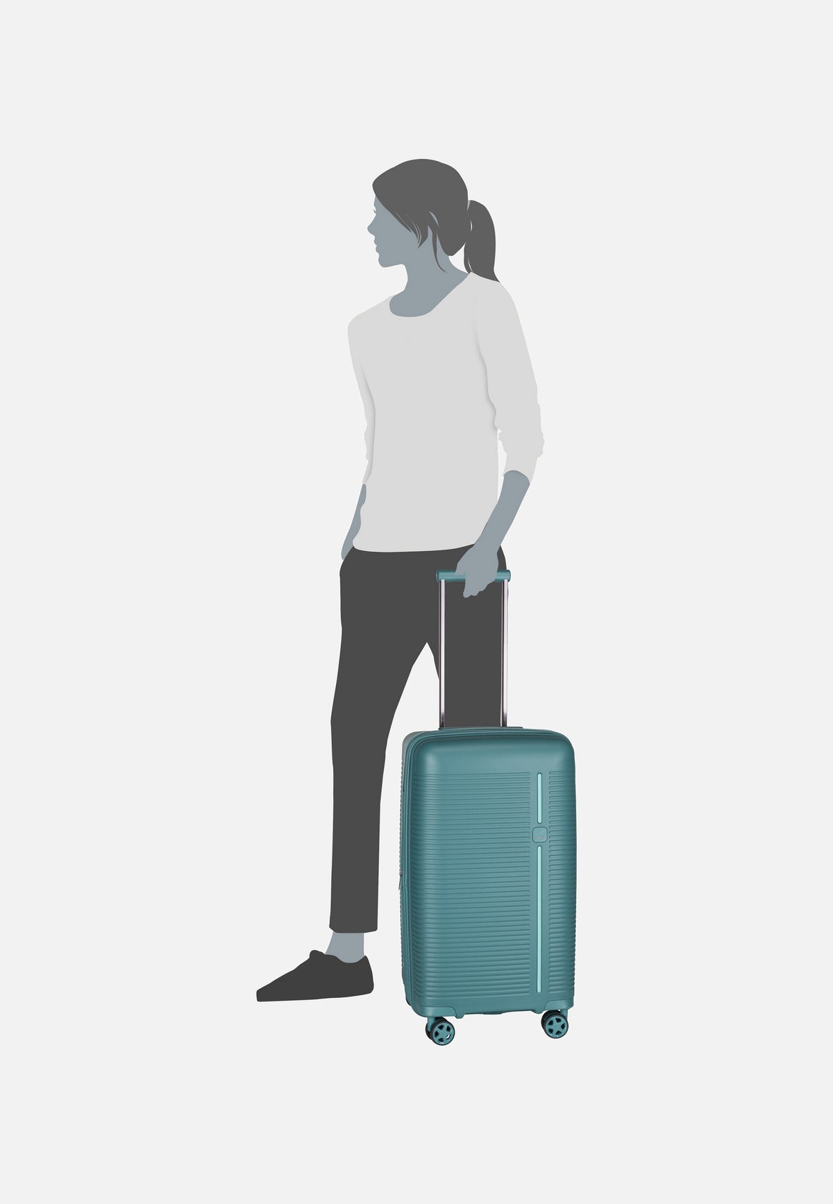 travelite Roomer 4w Trunk M Aqua Suitcase