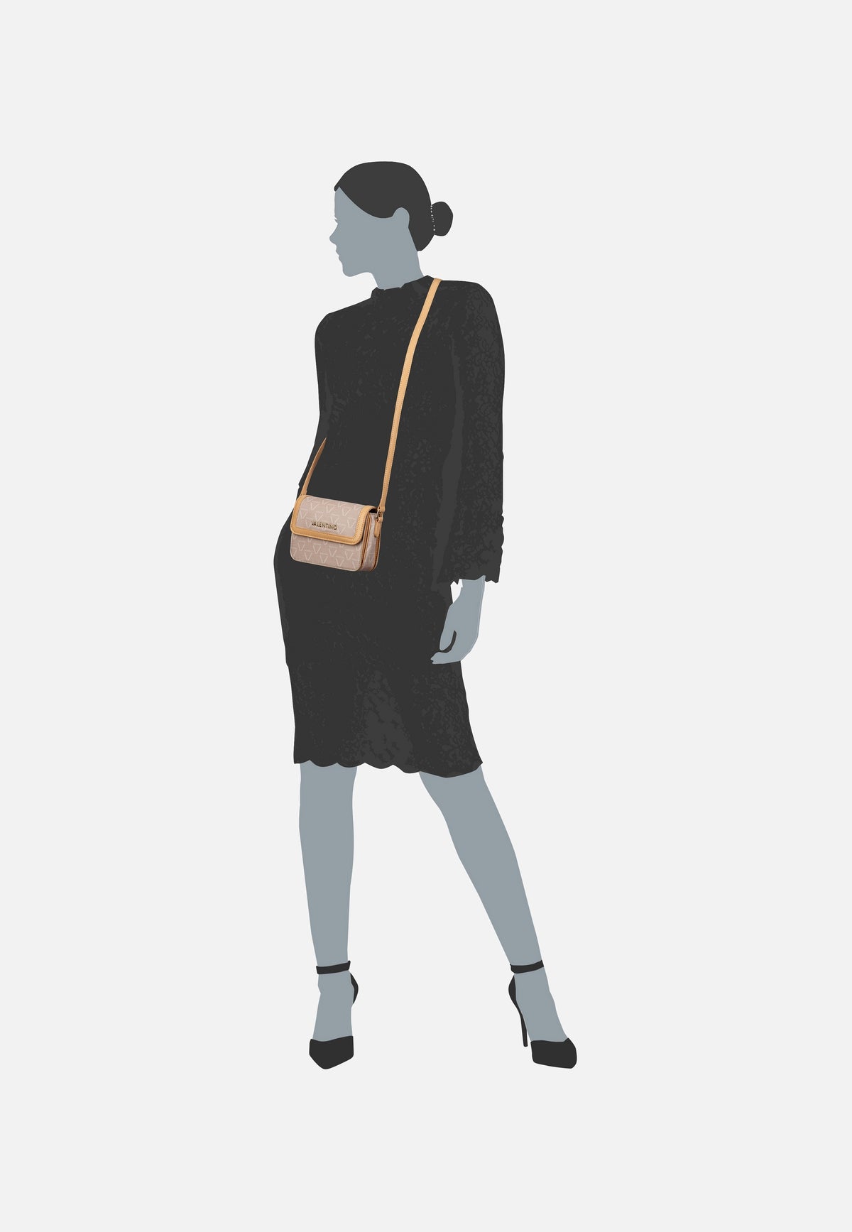 Valentino Lady RE GT09 Naturale/Multicolor Crossbody Bag