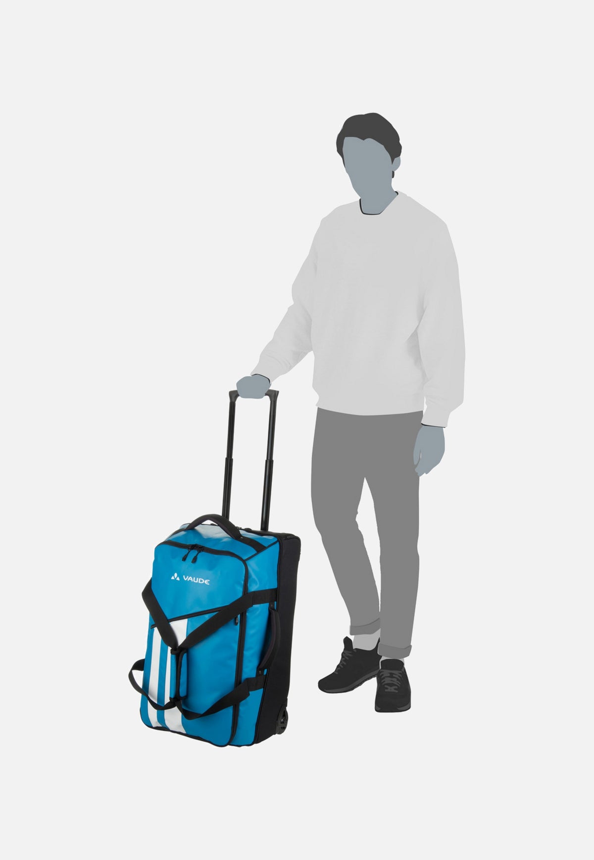 Vaude Rotuma 65 Azure Reistas met wielen